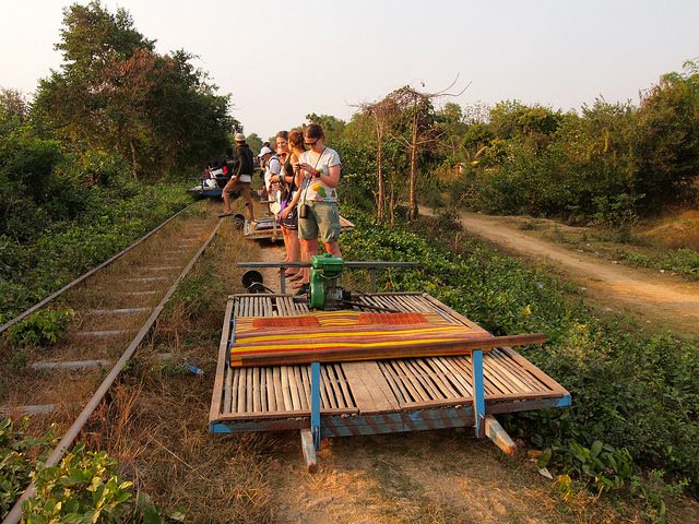 Battambang bamboo train or Norry 