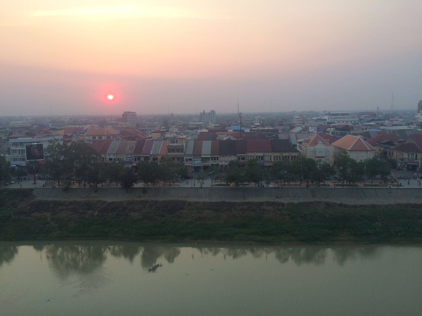 Battambang town - sunset